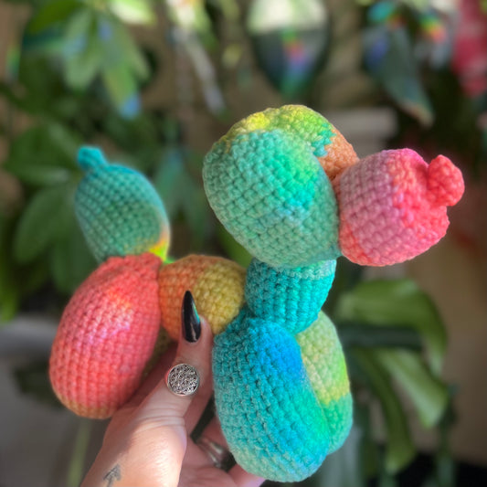 Rainbow Balloon Dog- Small