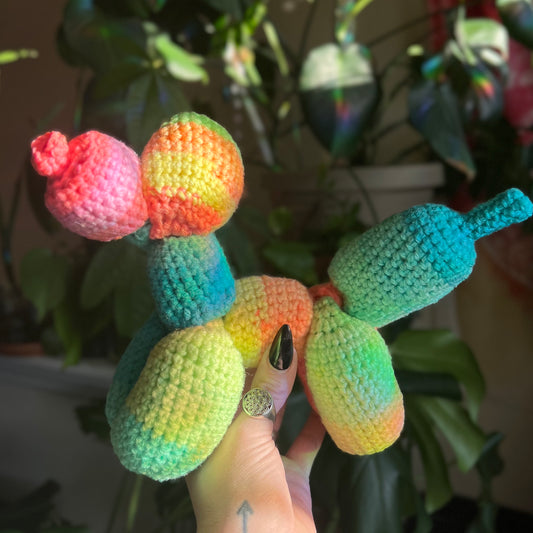 Rainbow Balloon Dog- Small
